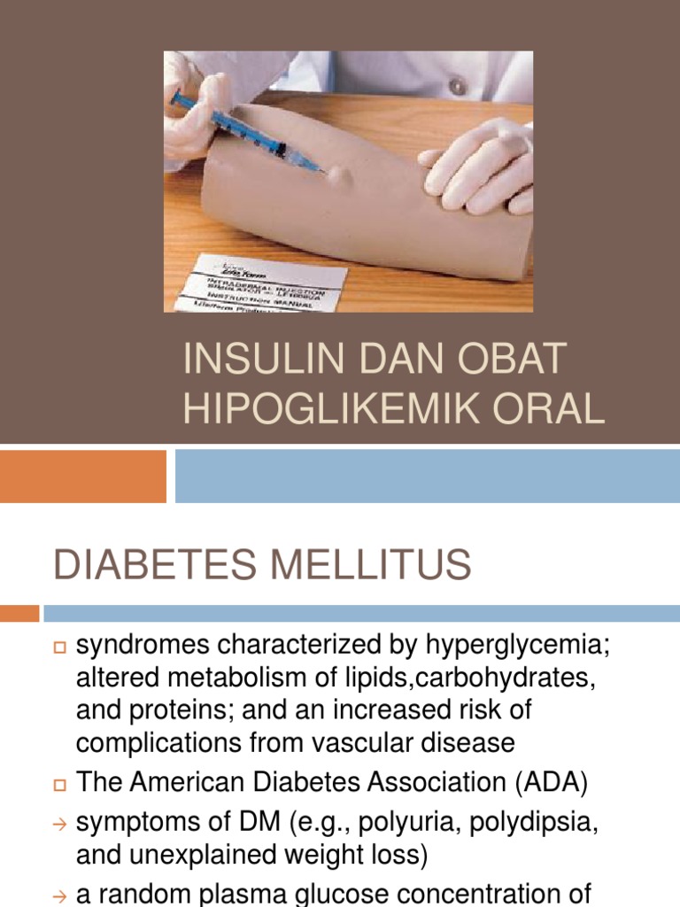 Insulin and Oral Hypoglycemic Agents | PDF | Diabetes Mellitus Type 2 ...