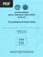 Download Soal SBMPTN 2013 Tes Kemampuan Dasar UMUM by Billie SN149073616 doc pdf
