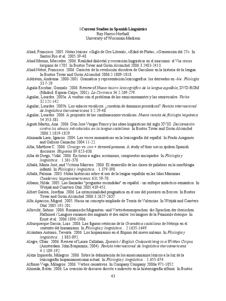 Current Studies in Spanish Linguistics | PDF | Lengua española ...