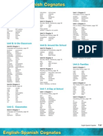 English, Spanish Cognates