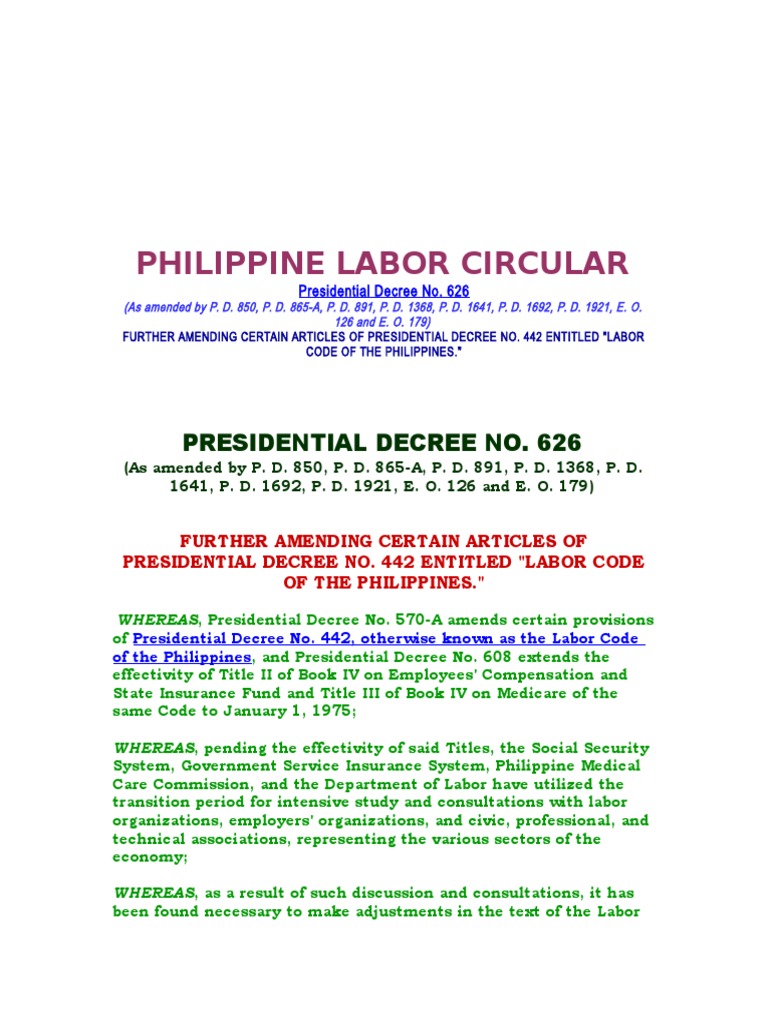 Absence Without Leave Philippine Labor Code