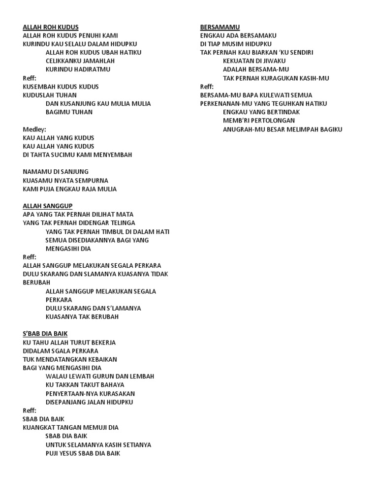 Lagu Lagu Lirik Pdf