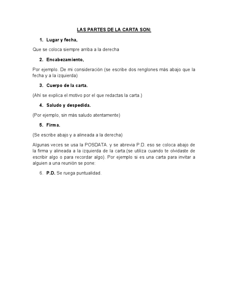 Cómo usar la posdata en cartas | PDF