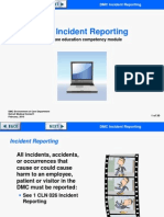 DMC Incident Reporting: Employee Education Competency Module