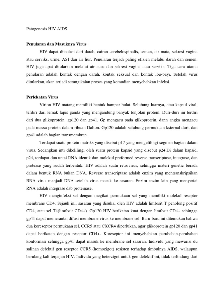 Patogenesis HIV AIDS | PDF