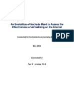 Evaluation of Internet Ad Effectiveness Research Methods