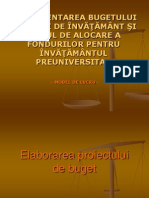 Elaborarea Proiectului de Buget