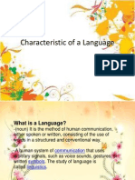 Characteristic of A Language