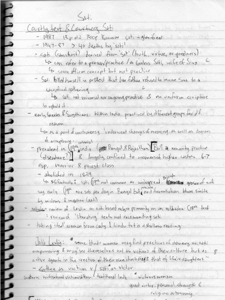 Sati Notes | PDF