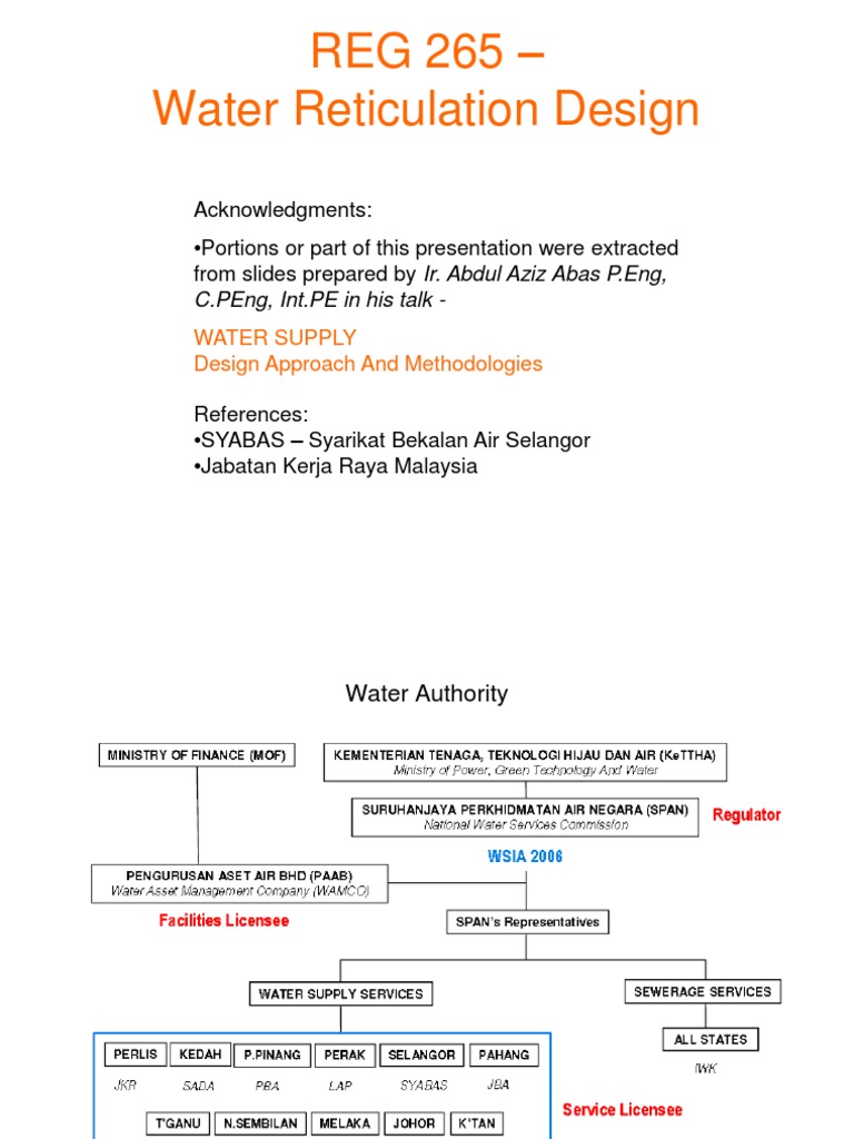 Water Reticulation Design Guidelines | PDF
