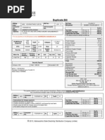 Duplicate Bill: For Any Queries On This Bill Please Contact Sdo4602@ho - Mahadiscom.in