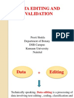Data Editing and Validation