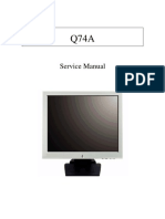 Benq TFT-LCD Color Monitor Hl711s Hl720s - Q74a Service Manual