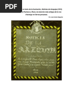 El Charango en Un Texto de La Ilustracion, Noticias de Arequipa (1816)