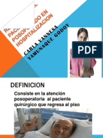 Recepcion Del Paciente Posoperado en Hospitalizacion