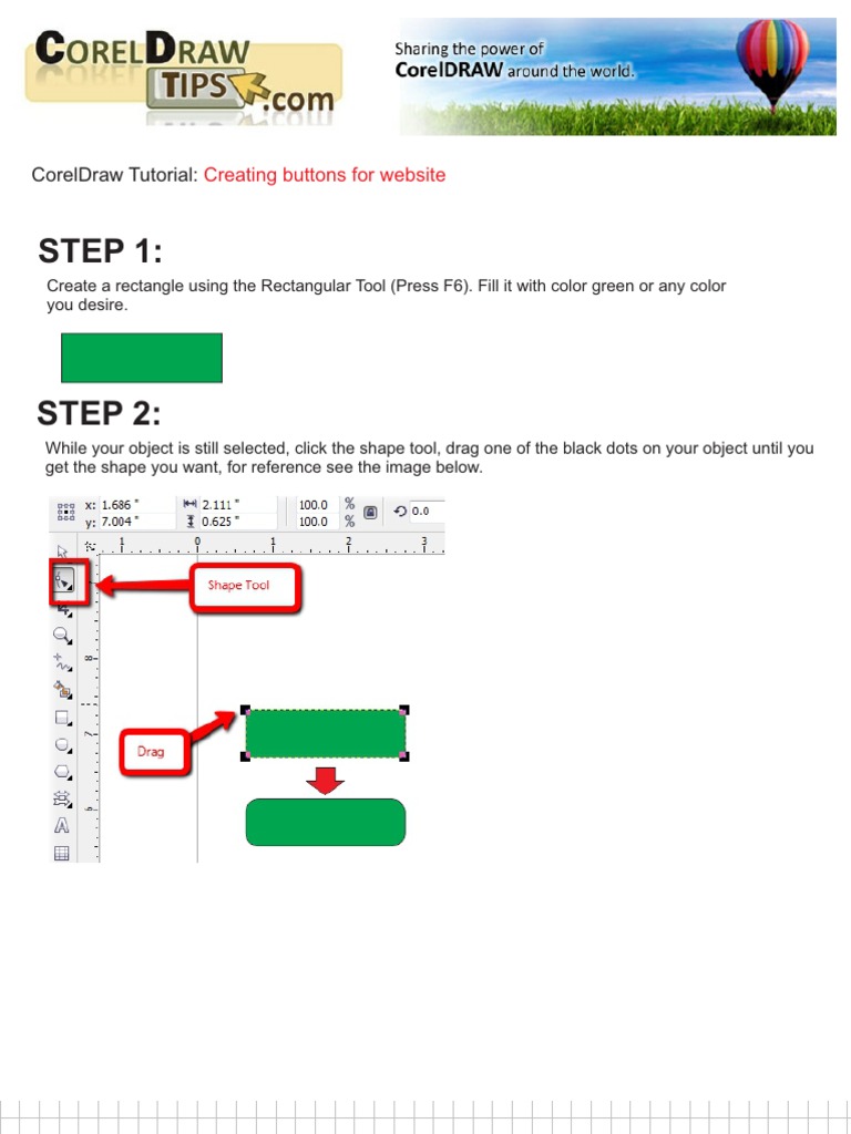 Step 1:: Creating Buttons For Website | PDF