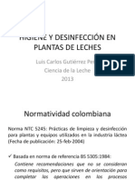 Higiene y Desinfección en Plantas de Leches Final