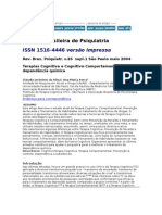 Terapias Cognitiva e Cognitivo-Comportamental Em Dep. Quimica