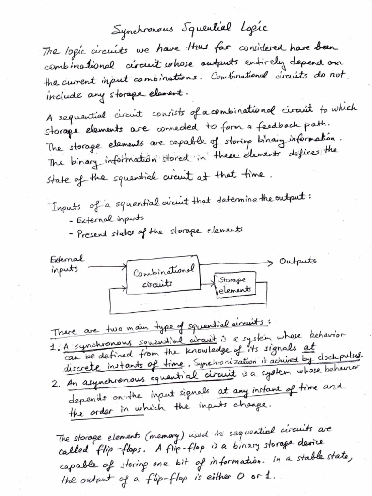 Sequential Circuits-Class Notes | PDF