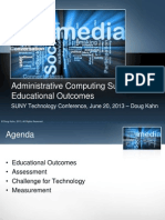 Administrative Computing Support of Educational Outcomes
