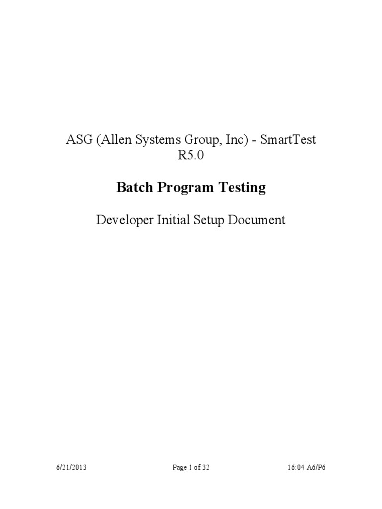 Batch Smart Test Setup v1.0 | PDF | Command Line Interface | Library ...