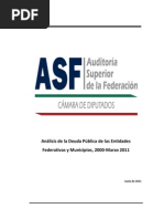 Análisis de la Deuda Pública de las Entidades 2011