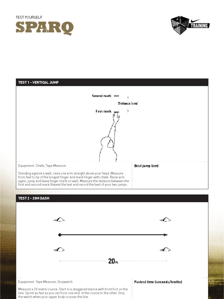 SPARQ Fitness Testing Guide | PDF | Home & Garden | Wellness