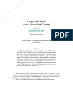 'Ought' and 'Must': Some Philosophical Therapy