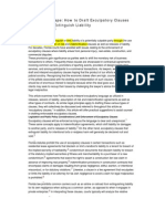 Article, 2001 - Exculpatory Clauses That Limit or Extinguish Liability