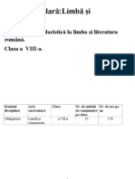 Proiectare calendaristică la literatura universală 3