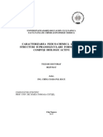 CARACTERIZAREA  FIZICO-CHIMICĂ  A  UNOR STRUCTURI  SUPRAMOLECULARE  FORMATE  DIN COMPUŞI  BIOLOGIC ACTIVI 