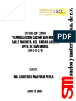 Estudio de Suelos - Casino San Miguel PDF