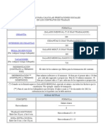 FÓRMULAS PARA CALCULAR PRESTACIONES SOCIALES