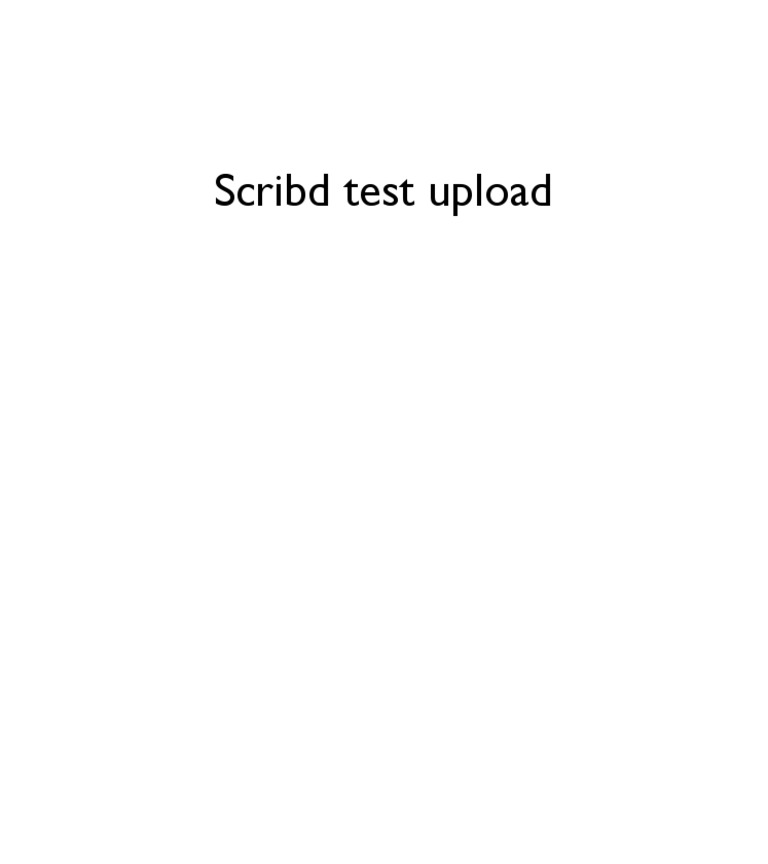 Scribd Test Upload Guide | PDF