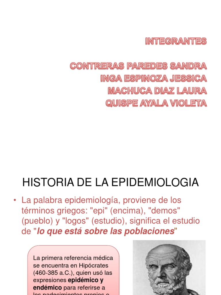 Historia de La Epidemiologiadiapos[1] Epidemiología