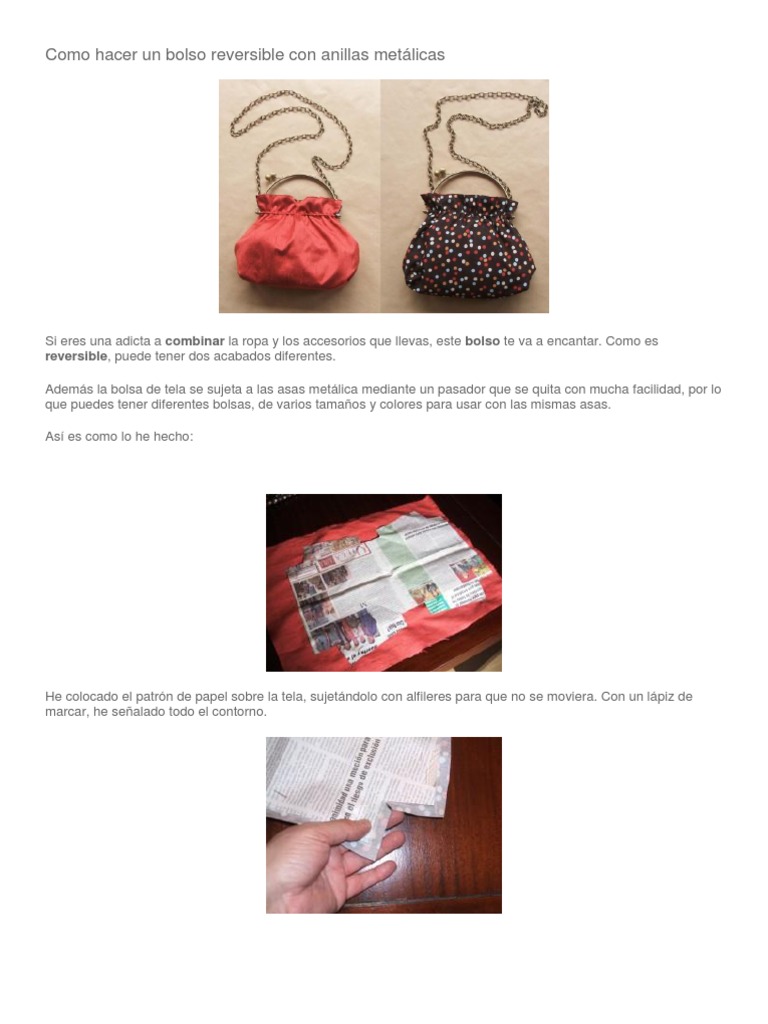 Como Hacer Distintos Tipos de Bolsos | PDF | De