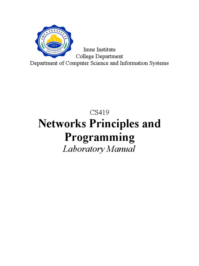 CS419 Networking Lab Manual Guide | PDF | Computers