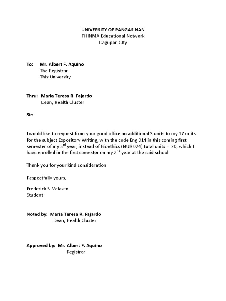 Course Unit Adjustment Request | PDF | Science & Mathematics