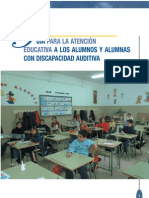 Guxa Para La Atencixn Educativa Al Alumnado Con Discapacidad Auditiva