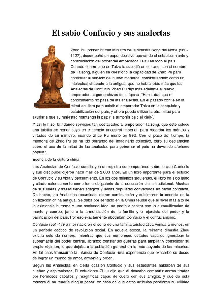 El Sabio Confucio Y Sus Analectas Confucio Confucionismo