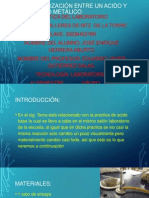 Neutralización entre un acido y un oxido metálico