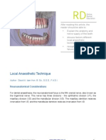 P318 Local Anaesthetic Techniquanestezia locala