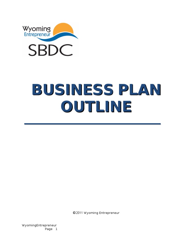 Business Plan Template Wyoming