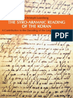 Cristoph Luxenberg. the Syro-Aramaic Reading of the Koran