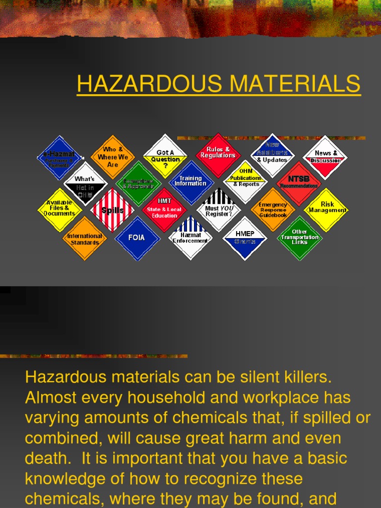 Hazardous Materials Dangerous Goods Flammability