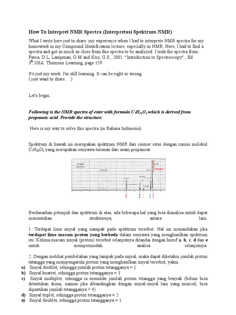 Interpretasi spektrum nmr jurnal siswa