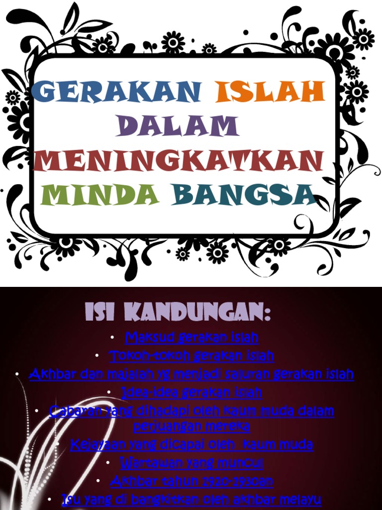 Gerakan Islah Dalam Meningkatkan Minda Bangsa (Kump 2) | PDF | Politik ...
