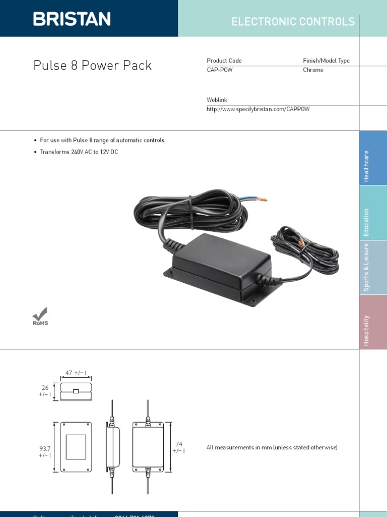 Pulse 8 Power Pack Specifications | PDF | Electrical Engineering ...