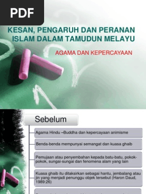 Kesan Pengaruh Islam Dalam Tamadun Melayu Agama Dan Kepercayaan Pdf