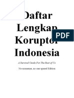 Daftar Lengkap Koruptor Indonesia